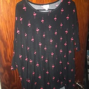 Lularoe Irma Flamingo Black